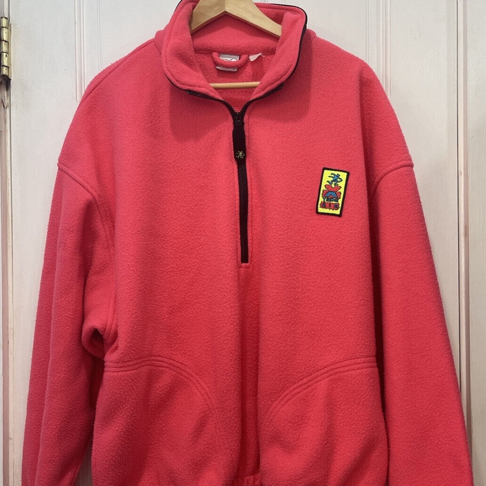 Ocean Pacific OP Xtreme Air 1/2 Zip Neon Pink Pullover Fleece Women’s Size XL